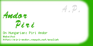 andor piri business card